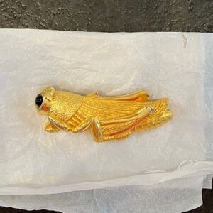 Margarita Barrera Grasshopper Belt Buckle 24K Gold Plated 1991- Rare